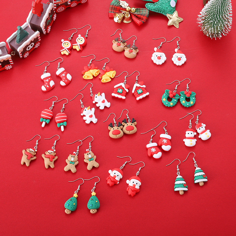 Cartoon Creative Christmas Earrings Fashion