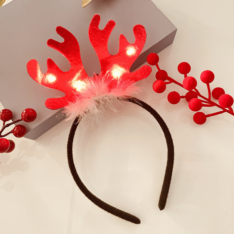 Christmas With Light Headband Snowflake Women's