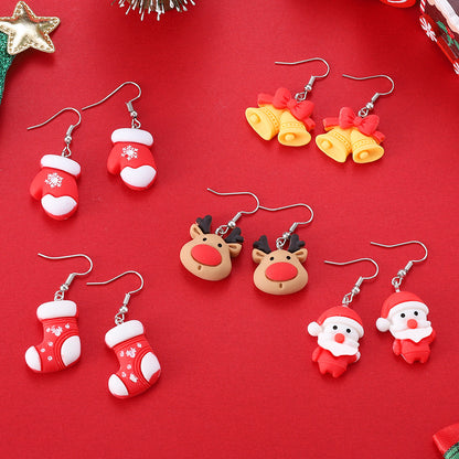 Cartoon Creative Christmas Earrings Fashion