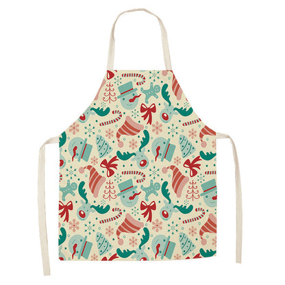 Christmas Series Cotton And Linen Apron