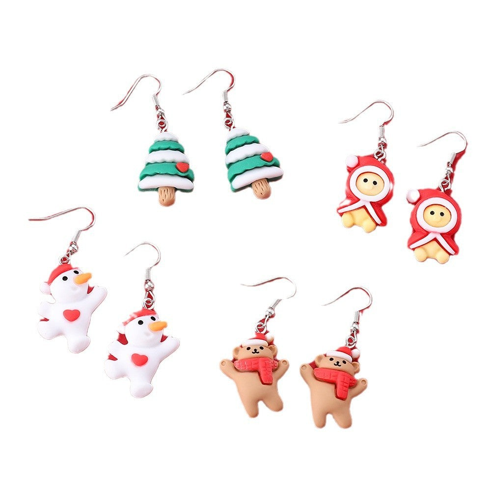 Cartoon Creative Christmas Earrings Fashion