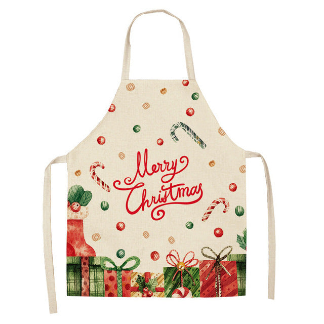 Christmas Series Cotton And Linen Apron