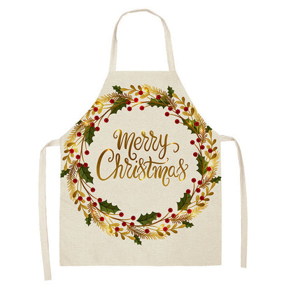 Christmas Series Cotton And Linen Apron