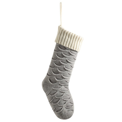 Christmas Gift Bag Decorative Socks Knitted Hanging Decoration