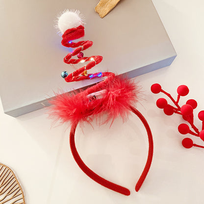 Christmas With Light Headband Snowflake Women's