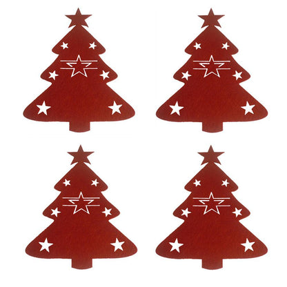 4-piece Christmas tree cutlery set