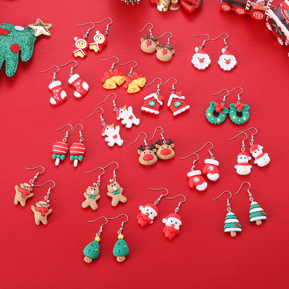 Cartoon Creative Christmas Earrings Fashion