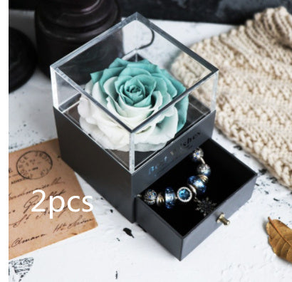 Eternal Flower Rose Jewelry Box for Birthday Presents Valentines Day Wedding Gift