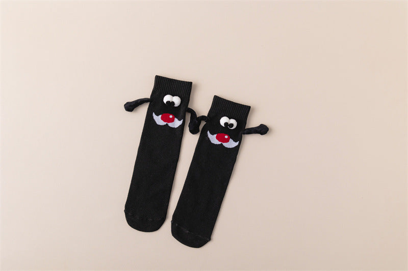 Couple Magnetic Handle Cute Hand Socks Christmas