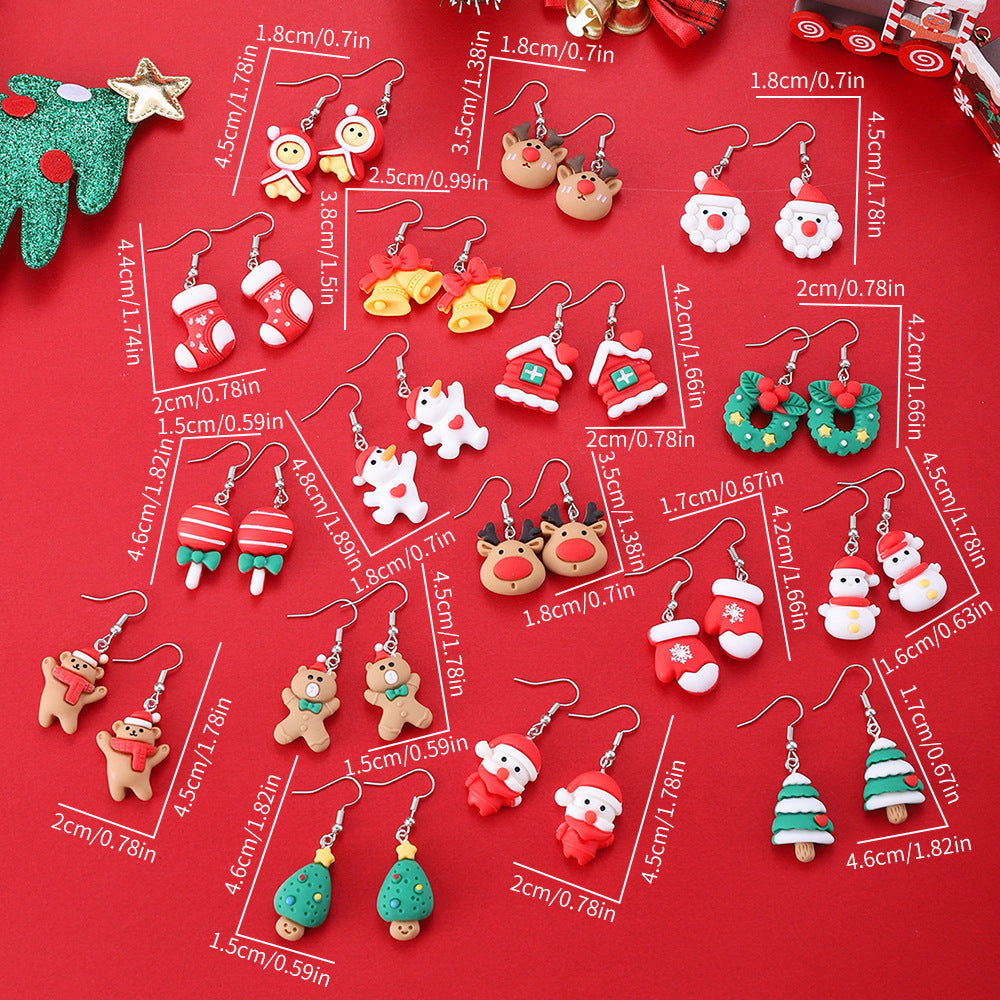 Cartoon Creative Christmas Earrings Fashion