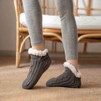 Winter Knitted Plush Floor Socks Home Warm Non-slip Carpet Socks Women