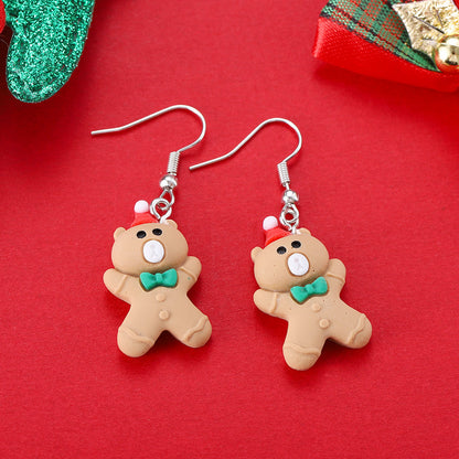 Cartoon Creative Christmas Earrings Fashion