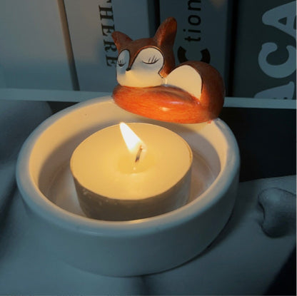 Cartoon Kitten Candle Holder Heating Decoration