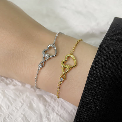 Heart-shape Bracelet Fashion Jewelry Versatile Love Bracelet Gift For Girlfriend Valentine's Day