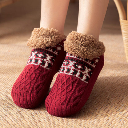 Indoor Home Floor Socks Fall And Winter Warm Non-slip Carpet Socks For Men And Women