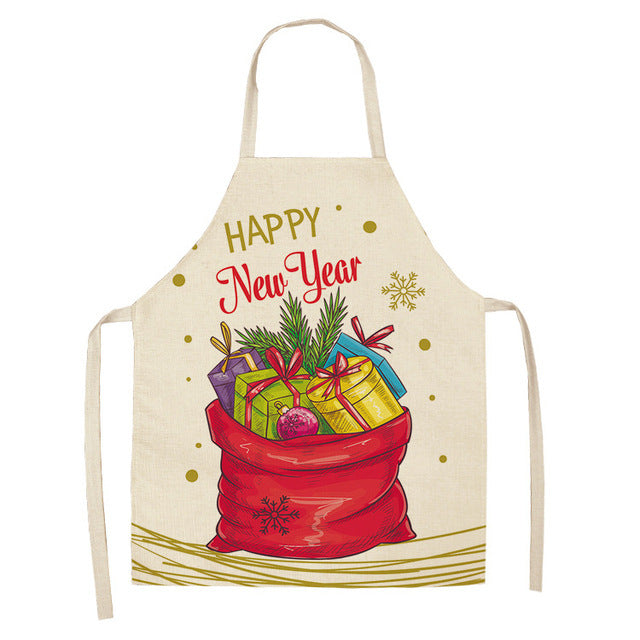 Christmas Series Cotton And Linen Apron