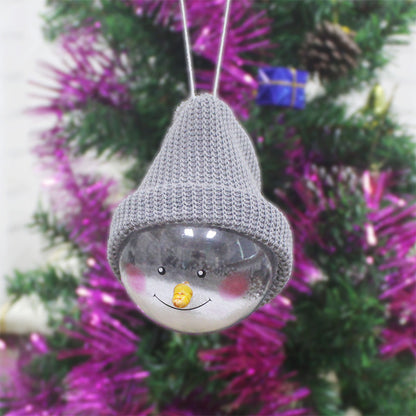 Christmas Decorations Christmas Snowman Children&#039;s Toy Plastic Christmas Ball Christmas Pendant Gift One Piece Ribbon