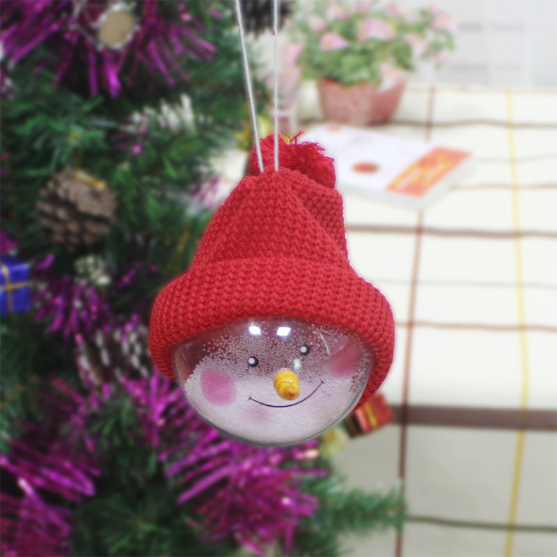 Christmas Decorations Christmas Snowman Children&#039;s Toy Plastic Christmas Ball Christmas Pendant Gift One Piece Ribbon