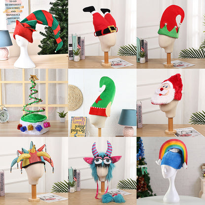 Christmas Hat 2022 Christmas New Party Dance Dress Up Clown Hat Christmas Ornaments Christmas Decorations Wholesale