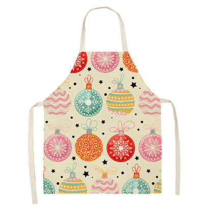 Christmas Series Cotton And Linen Apron