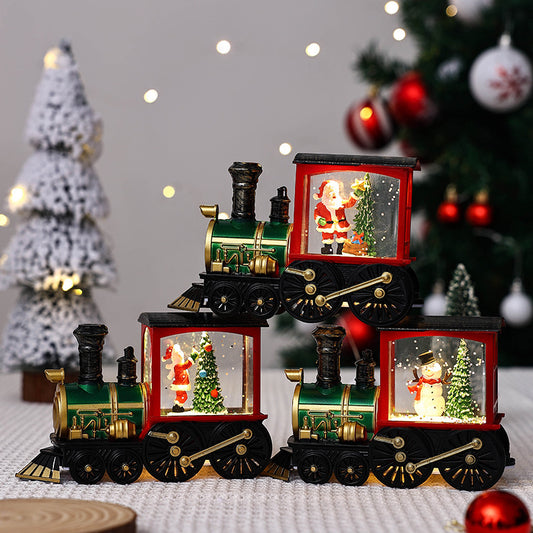 Christmas Gift Train Decoration Small Night Lamp