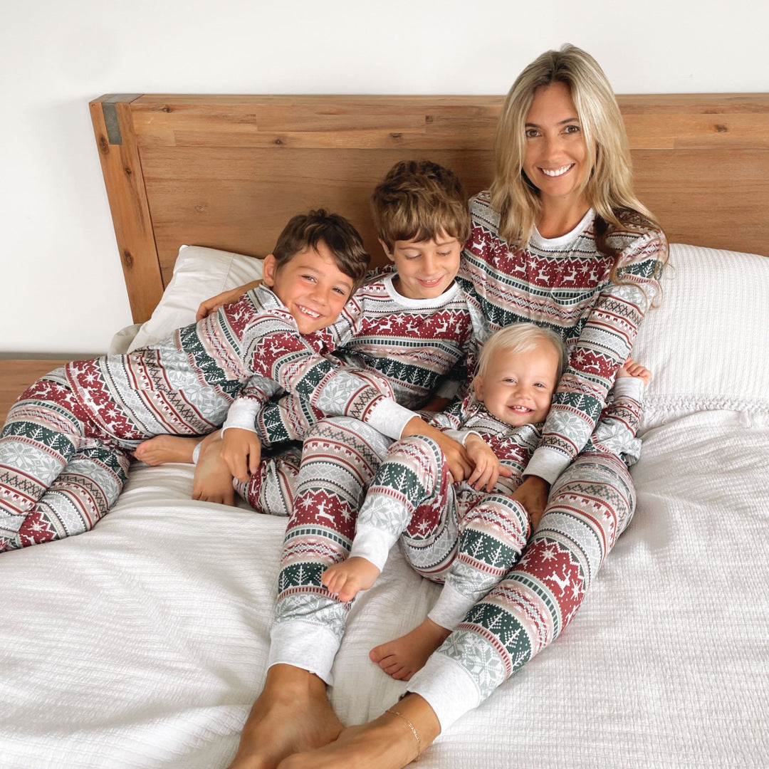 European And American Christmas Homewear Family Set Pajamas