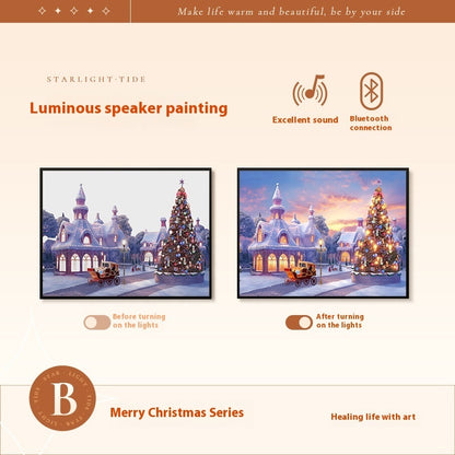 Christmas Small Gift Mini Bluetooth Speaker Painting