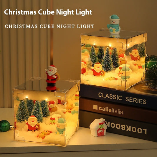 Christmas Cube Small Night Lamp Desktop Decoration