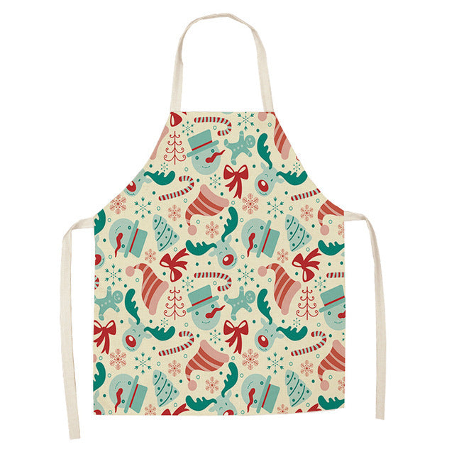 Christmas Series Cotton And Linen Apron