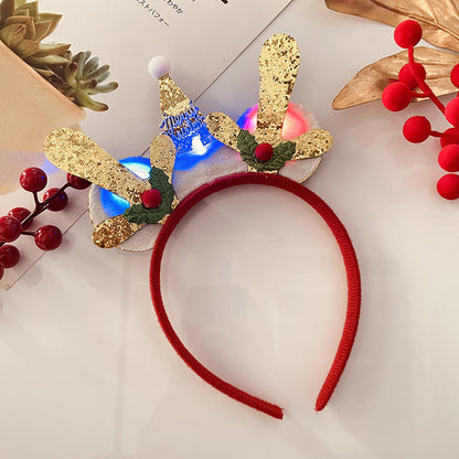 Christmas With Light Headband Snowflake Women's