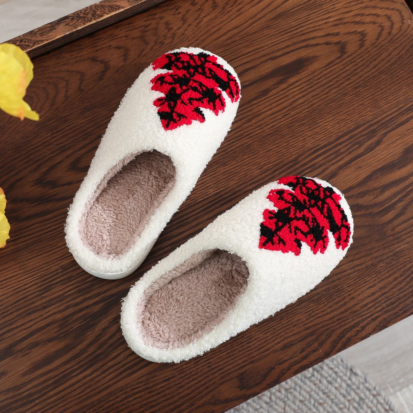 Christmas Tree Home Slippers Fashion Non-slip Floor Bedroom Slipper For Women Fuzzy House Shoes Winter